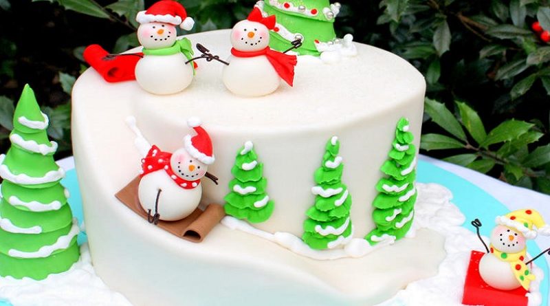 Christmas Tree Cake & Snowman